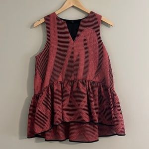 TIBI Peplum Sleeveless Top